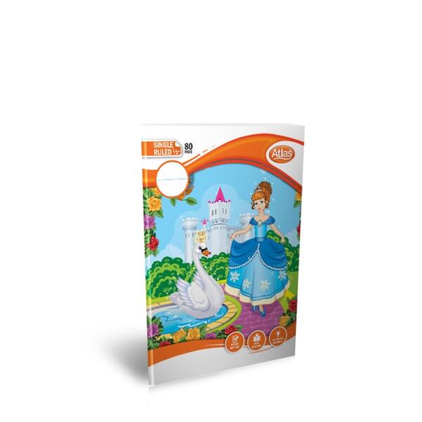 Atlas A5 Book Practical 1/2″(=) Single Ruled 80Pgs